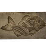 Japanese Wood Carved Kashigata Cake Mold Vtg Sweet Wagashi Tai Madai Fish Kg808