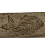 Japanese Wood Carved Kashigata Cake Mold Vtg Sweet Wagashi Tai Madai Fish Kg809