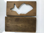 Japanese Wood Carved Kashigata Cake Mold Vtg Sweet Wagashi Tai Madai Fish Kg815