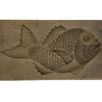 Japanese Wood Carved Kashigata Cake Mold Vtg Sweet Wagashi Tai Madai Fish Kg816