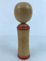 Japanese Wood Kokeshi Doll Figure Vtg Traditional Handmade Toy Red Floral KF688