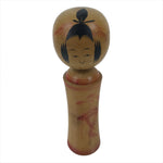 Japanese Wood Kokeshi Doll Figure Vtg Traditional Handmade Toy Red Floral KF688