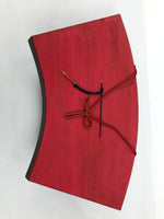 Japanese Wood Noh Mask Hannya Angry Woman Vtg Nohmen Brown Display OM108