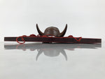 Japanese Wood Noh Mask Hannya Angry Woman Vtg Nohmen Brown Display OM108