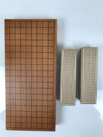 Japanese Wood Portable Go Board Game Set Vtg Folding Goban Igo 19X19 Grid GB103