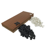 Japanese Wood Portable Go Board Game Set Vtg Folding Goban Igo 19X19 Grid GB103