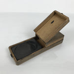 Japanese Wooden Calligraphy Tool Box Vtg Suzuribako Shodo Shuji Stand JK939