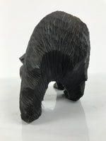 Japanese Wooden Carved Ainu Bear Statue Vtg Sculpture Hokkaido Brown AB130