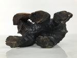 Japanese Wooden Carved Ainu Bear Statue Vtg Sculpture Hokkaido Brown AB131