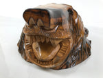 Japanese Wooden Carved Ainu Bear Wall Hanging Decor Vtg Hokkaido Brown AB126