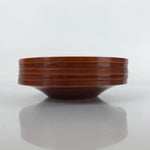 Japanese Wooden Drink Saucer Vtg 5pc Chataku Set Hida Shunkei Coaster Brown L236