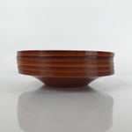 Japanese Wooden Drink Saucer Vtg 5pc Chataku Set Hida Shunkei Coaster Brown L236