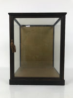 Japanese Wooden Frame Glass Display Case Vtg Hina Doll Figurine Statue ID658