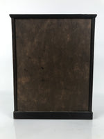 Japanese Wooden Frame Glass Display Case Vtg Hina Doll Figurine Statue ID658