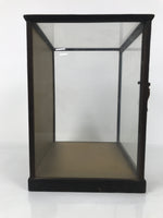 Japanese Wooden Frame Glass Display Case Vtg Hina Doll Figurine Statue ID658
