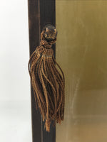 Japanese Wooden Frame Glass Display Case Vtg Hina Doll Figurine Statue ID658