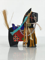 Japanese Wooden Kokeshi Doll Black Horse Decorative Figurine Kazari Uma KF822