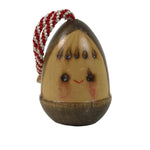 Japanese Wooden Kokeshi Doll Vtg Bamboo Shoot Traffic Safety Amulet Brown KF820