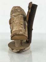 Japanese Wooden Kokeshi Doll Vtg Child Figurine Snow Hat Nikko White Birch KF824