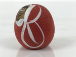 Japanese Wooden Kokeshi Doll Vtg Daruma Figurine Fortune Round Red Small KF826