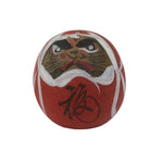 Japanese Wooden Kokeshi Doll Vtg Daruma Figurine Fortune Round Red Small KF826