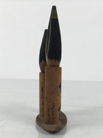 Japanese Wooden Kokeshi Doll Vtg Wobbly Head Figurine Three Brush Fude KF808