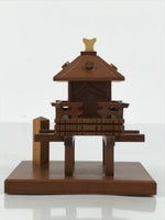 Japanese Wooden Kokeshi Miniature Shinto Shrine Vtg Hokora Hida Takayama KF823