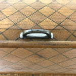 Japanese Wooden Portable Calligraphy Writing Storage Box Shutter Lid Brown T401