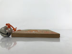 Japanese Wooden Shrine Plaque Ema Vtg Tiger Bamboo Suwa Taisha Bell EM83
