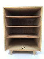 Japanese Wooden Tansu Storage Chest Haribako Vtg Sewing Box 4 Drawer Floral T411