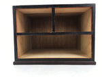 Japanese Wooden Tansu Storage Chest Vtg Haribako Trinket Box 3 Drawer Brown T405