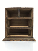 Japanese Wooden Tansu Storage Chest Vtg Haribako Trinket Box 4 Drawer Brown T418