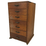 Japanese Wooden Tool Chest Kougubako Vtg Storage Toolbox 7 Drawers Brown T402