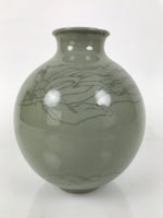 Korean Porcelain Flower Vase Ikebana Kabin Celadon Green Celastial Maiden FK210