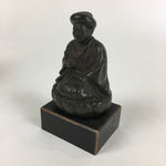 Anticque Japanese Old Lady Figurine Vtg Clay Doll Ornament Okimono BD815