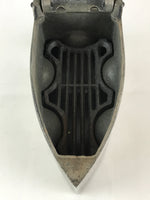 Antique C1900 Japanese Charcoal Sad Cloth Iron Gold Rooster Wood Handle JK440