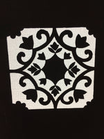 Antique Japanese Meiji Era Katagami Kimono Stencil Paper Katazome Square C250