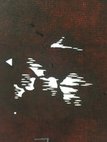 Antique Japanese Meiji Era Katagami Kimono Stencil Pattern Flowers Petal C258