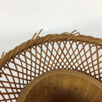 Japanese Bamboo Basket Vtg Ikebana Flower Arrangement Vase Kado Kago B171
