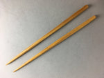 Japanese Bamboo Chopsticks 1 Pair Vtg Hashi Reusable Tableware Brown Wooden J843