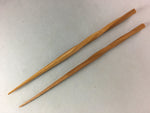 Japanese Bamboo Chopsticks 1 Pair Vtg Hashi Reusable Tableware Twist Brown J837