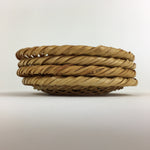 Japanese Bamboo Drink Saucer 4pc Set Vtg Chataku Coaster Brown UR723