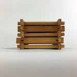 Japanese Bamboo Drink Saucer 5pc Set Vtg Chataku Coaster Brown UR722