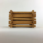 Japanese Bamboo Drink Saucer 5pc Set Vtg Chataku Coaster Brown UR722