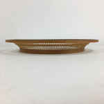 Japanese Bamboo Work Plate Tray Vtg Butterfly See-through Round Shape FL10