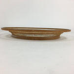 Japanese Bamboo Work Plate Tray Vtg Butterfly See-through Round Shape FL10