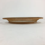 Japanese Bamboo Work Plate Tray Vtg Butterfly See-through Round Shape FL10