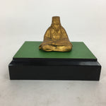 Japanese Brass 7 Lucky Gods Statue Jurojin Vtg Golden Figurine Okimono BD716