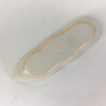 Japanese Ceramic Chopstick Rest Holder Vtg Edamame Beans Shape White CR211