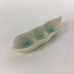 Japanese Ceramic Chopstick Rest Holder Vtg Edamame Beans Shape White CR211
